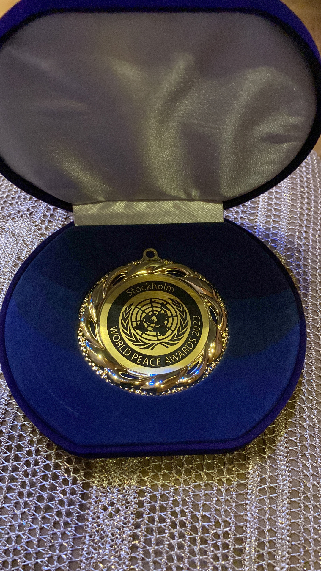 Stockholm World Peace Award 2023 medal